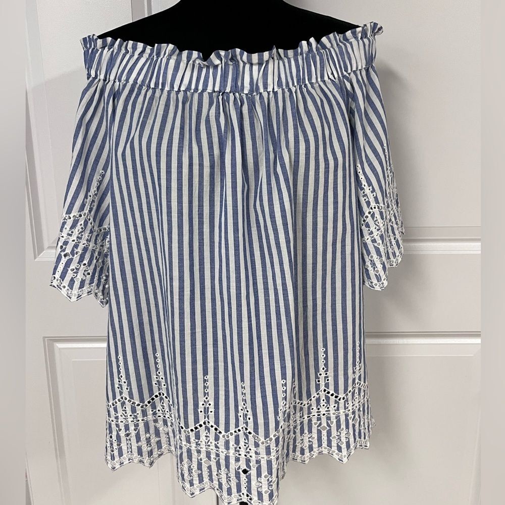 H&M Striped Off The Shoulder